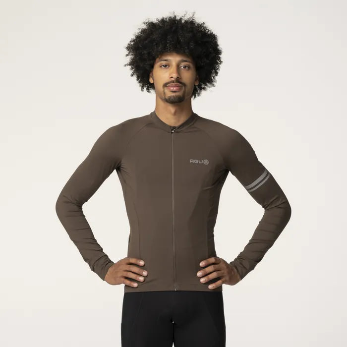 Jersey Manga Larga Ciclismo AGU Solid Performance | Ground Coffee