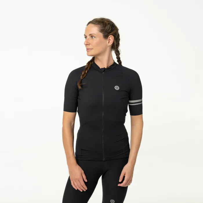 Tricota AGU Trend Solid negra unisex vista trasera bolsillos ciclismo