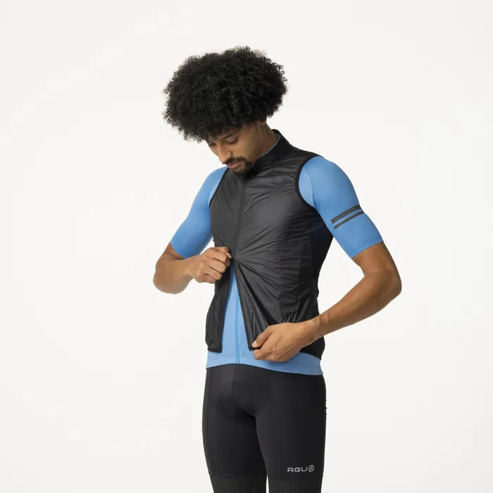 Cortaviento Ciclismo AGU Essential Negro – Ultraliviano, Compacto y Windproof