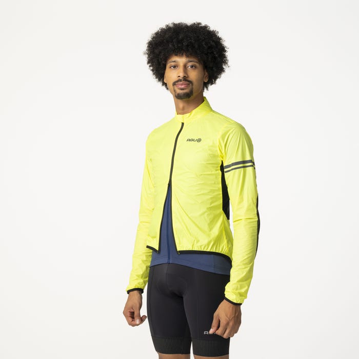 Chaqueta Cortaviento Ciclismo Unisex AGU Essential | Amarillo