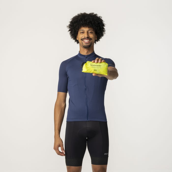 Chaqueta Cortaviento Ciclismo Unisex AGU Essential | Amarillo