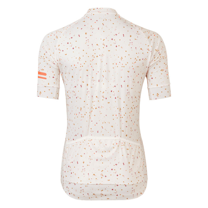 Tricota AGU Floral Cream mujer vista trasera bolsillos ciclismo