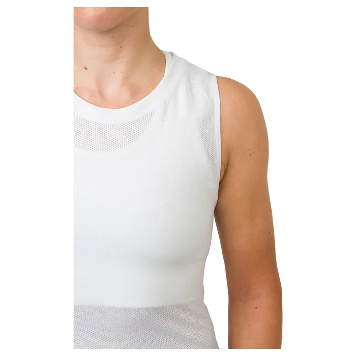 Primera capa AGU Summerday blanca sin mangas vista trasera ciclismo verano