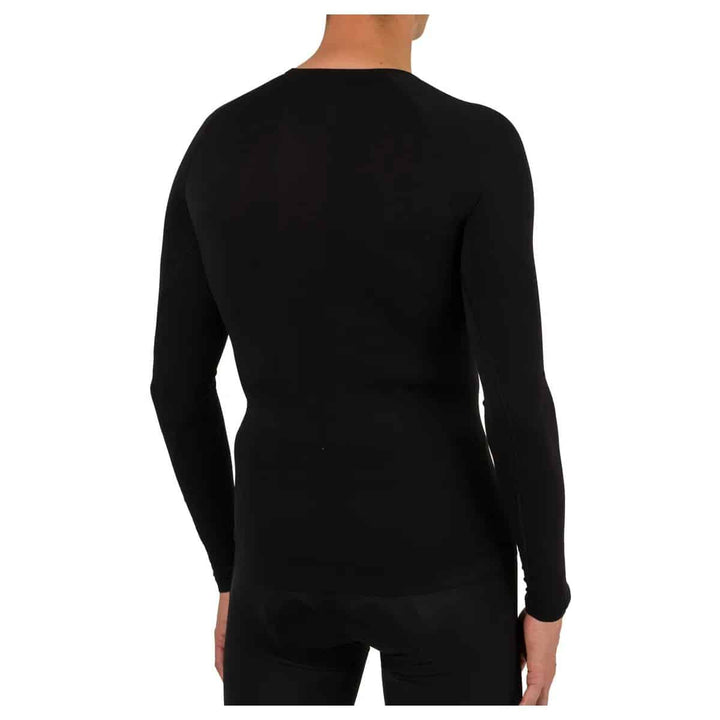 Baselayer manga larga AGU Polygiene negro detalle cuello sin costuras