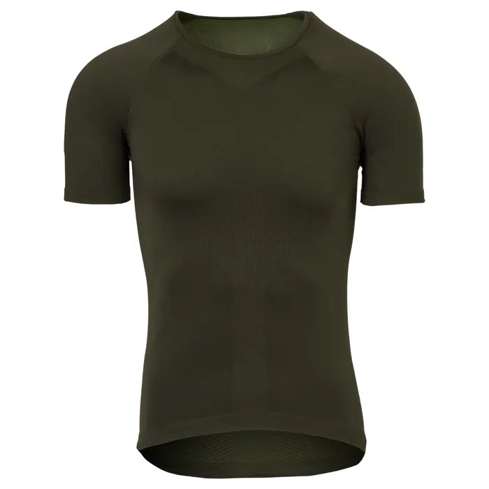 Baselayer ciclismo con mangas AGU primera capa transpirable Army Green vista frontal