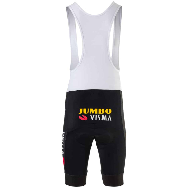 Bibshort niños AGU Jumbo-Visma vista trasera con tirantes ajustables