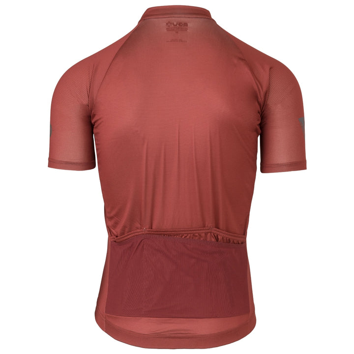 Tricota gravel AGU Venture Cinnabar hombre vista trasera bolsillos ciclismo