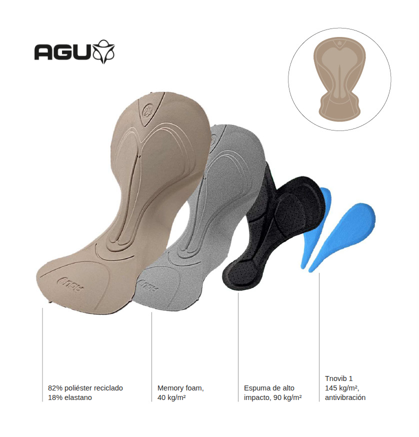 Calza Gravel Ciclismo Hombre AGU Bibshort Venture | Negro y Verde