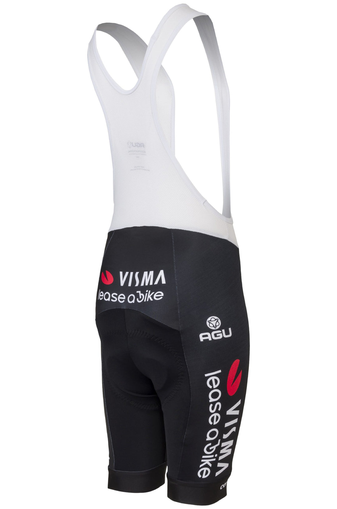 Bibshort AGU Team Visma Lease a Bike 2024 niño detalle tirantes