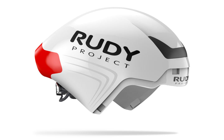 Casco Rudy Project The Wing White Shinny vista superior con acabado blanco nacarado