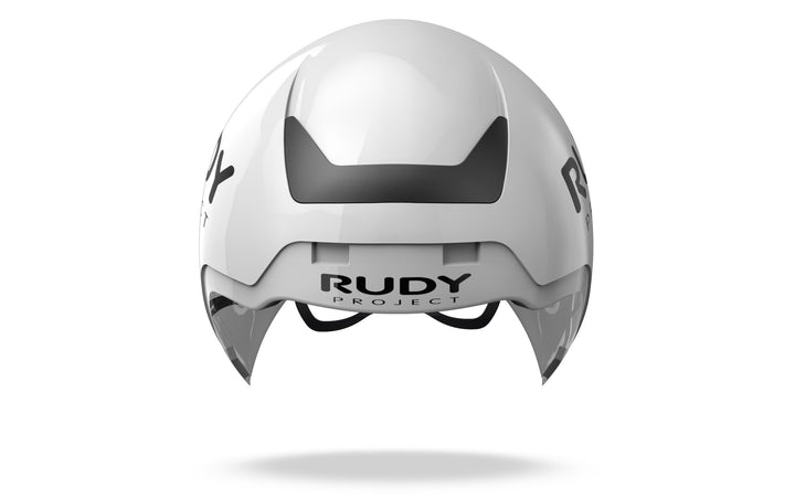 Casco Rudy Project The Wing White Shinny vista lateral opuesta con flujo de aire CFD
