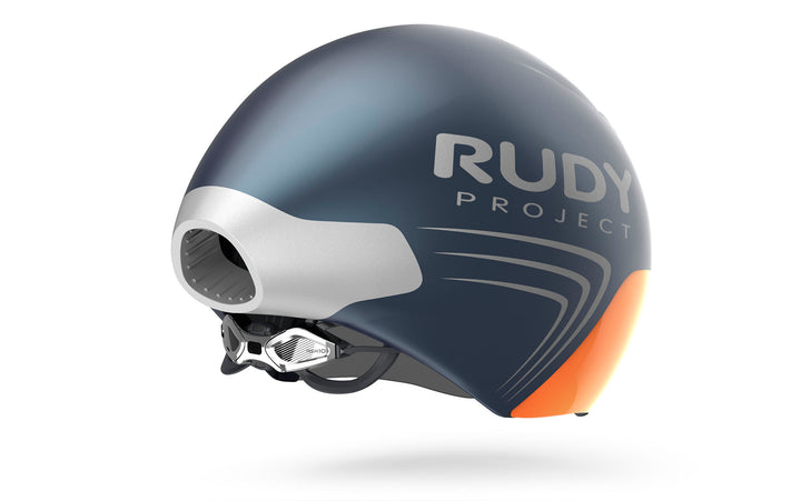 Casco Rudy Project The Wing Cosmic Blue vista trasera con construcción In-Mold