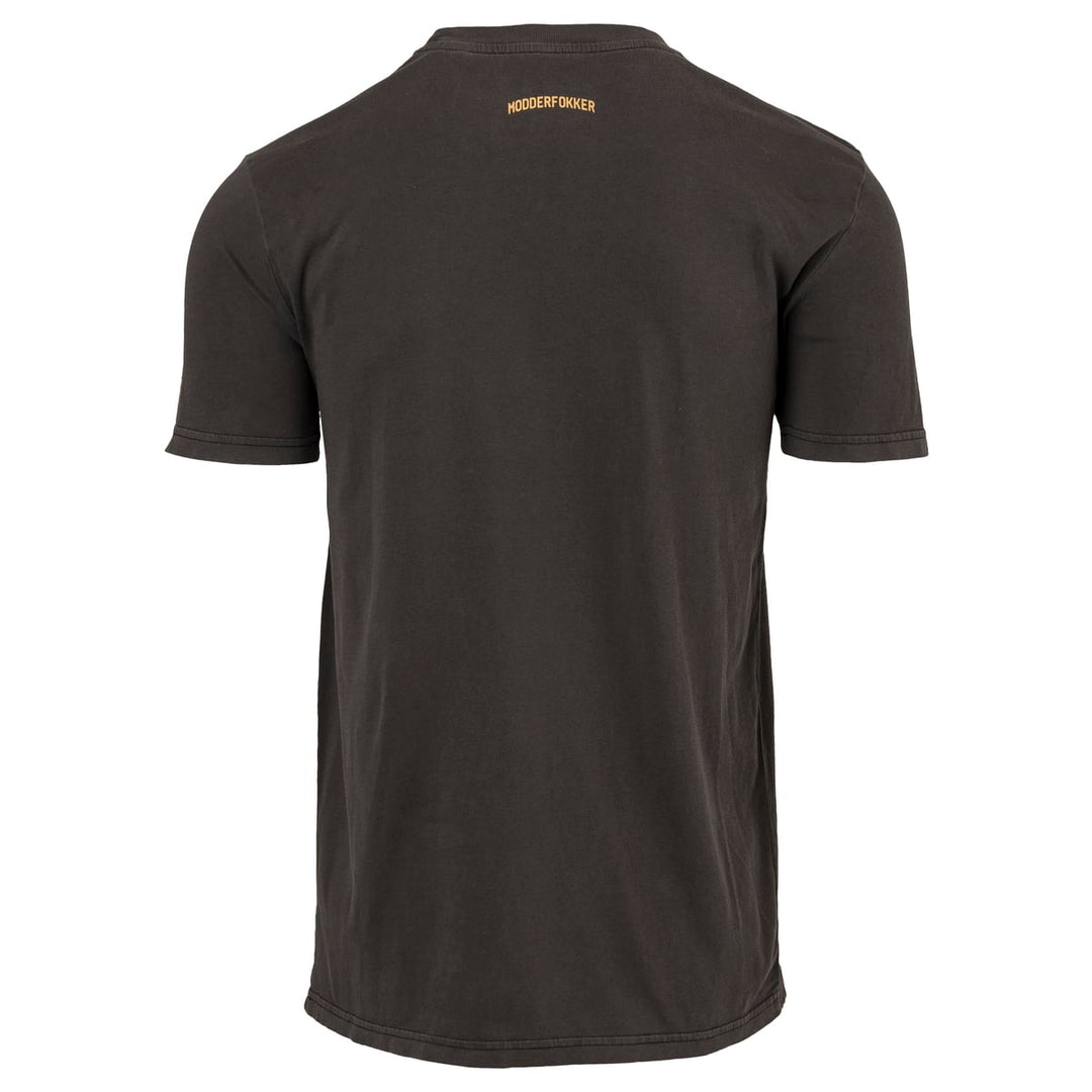 Polera AGU Modderfokker vista trasera diseño gráfico aventurero