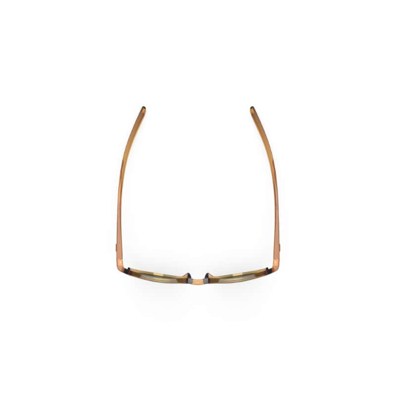 Lentes deportivas de ciclismo con marco dorado y lentes transparentes para una visión clara y protección en rutas y competencias. Ideal para amantes del ciclismo.