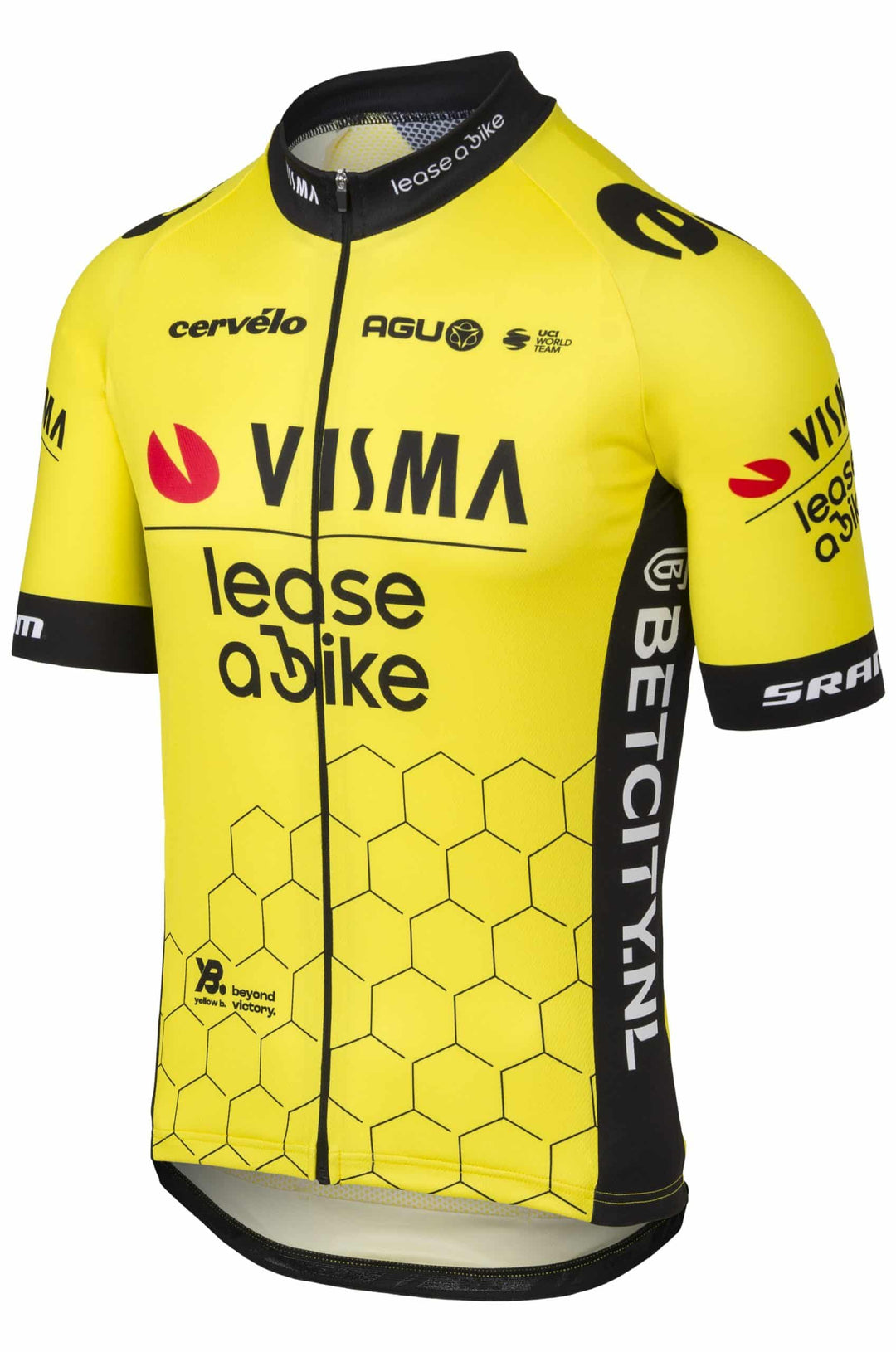 Tricota AGU Team Visma Lease a Bike 2024 hombre detalle cuello y cremallera