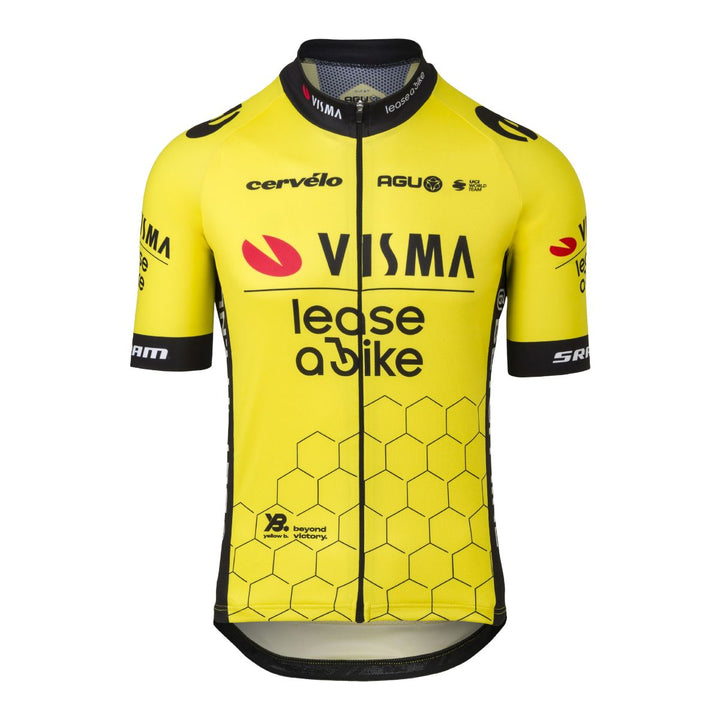 Tricota oficial ciclismo hombre AGU Team Visma Lease a Bike 2024 vista frontal