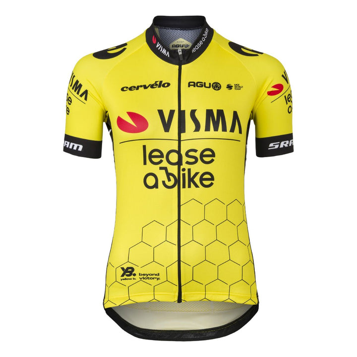 Tricota oficial ciclismo mujer AGU Team Visma Lease a Bike 2024 vista frontal
