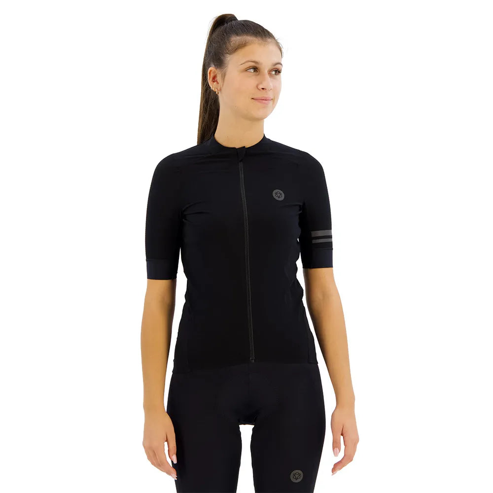 Jersey de ciclismo manga corta AGU Premium Woven negro para hombre