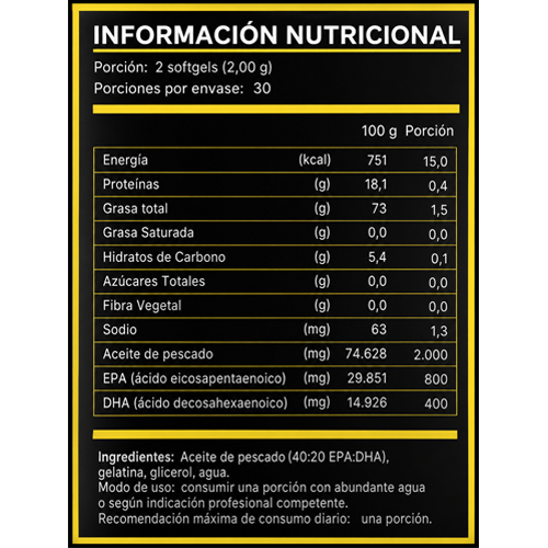 Omega‑3 Nutriplex: Alta concentración para rendimiento y salud deportiva