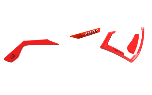 Red Fluo rubber - Red Fluo / White emblems