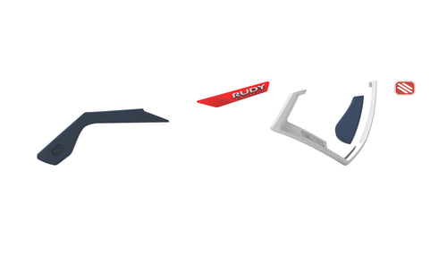 Avio rubber/white bumper - Red Fluo /  white emblems